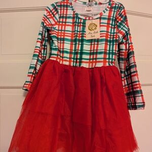 NWT Mia Belle Best Gift Plaid Holiday Tutu Dress